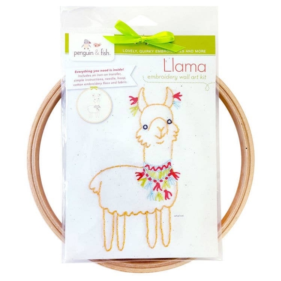 Llama Embroidery Kit - Picture 1 of 3